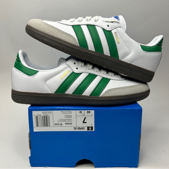 adidas Originals Shoes - Adidas Samba OG “White Green” 2023